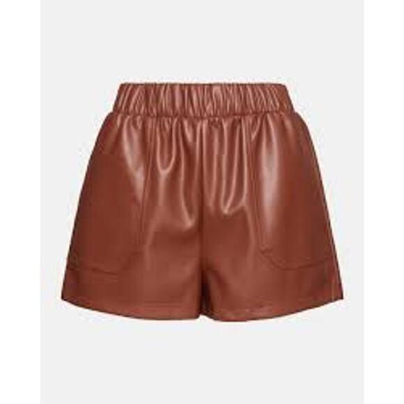 Steve Madden Faux The Record Brown Cognac Vegan Leather Short Side Slit #BL30307 - Picture 8 of 9